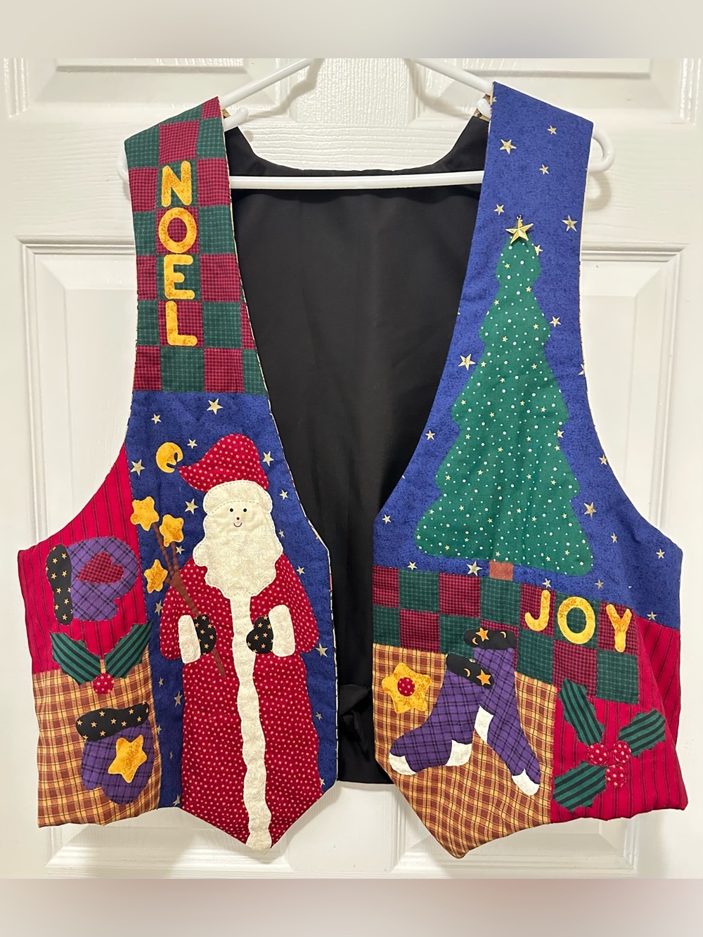 Vintage Handmade Reversible Holiday Vest Christmas & Halloween